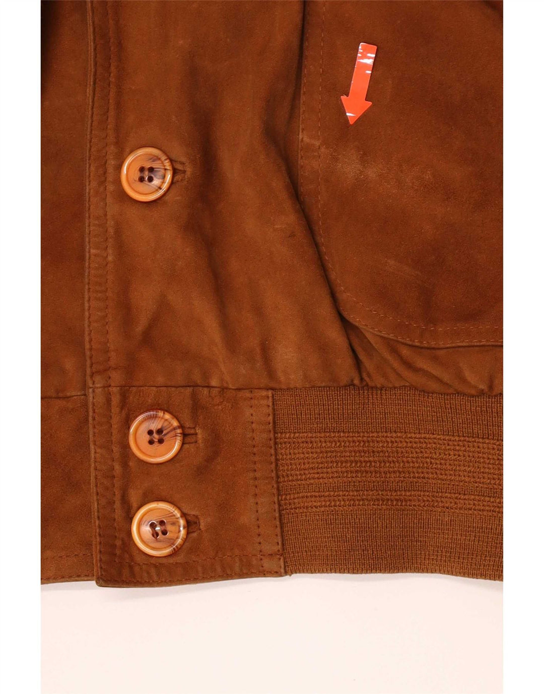 Giubbotto bomber in pelle scamosciata da uomo Essebi EU 50 Large in pelle beige