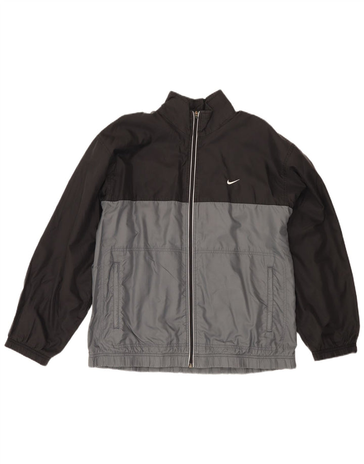 Giacca da tuta da uomo Nike UK 39/41 Poliestere color block grigio medio