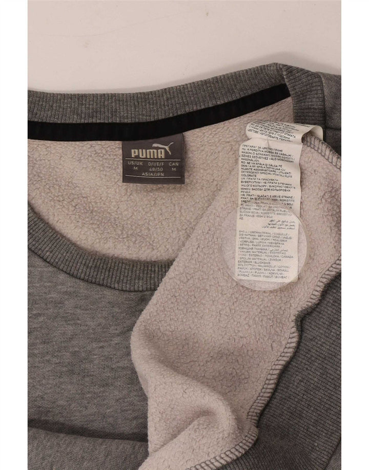 Felpa da uomo Puma Maglione in cotone chiazzato grigio medio