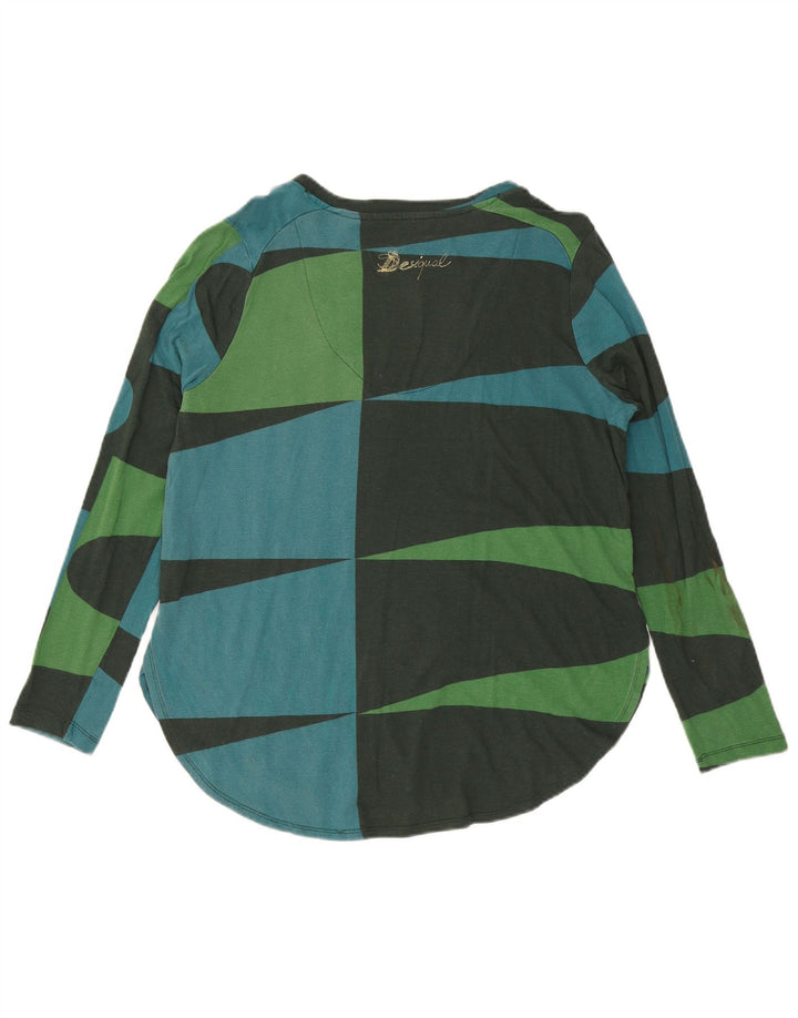 Desigual Womens Graphic Top manica lunga UK 20 2XL multicolore geometrico