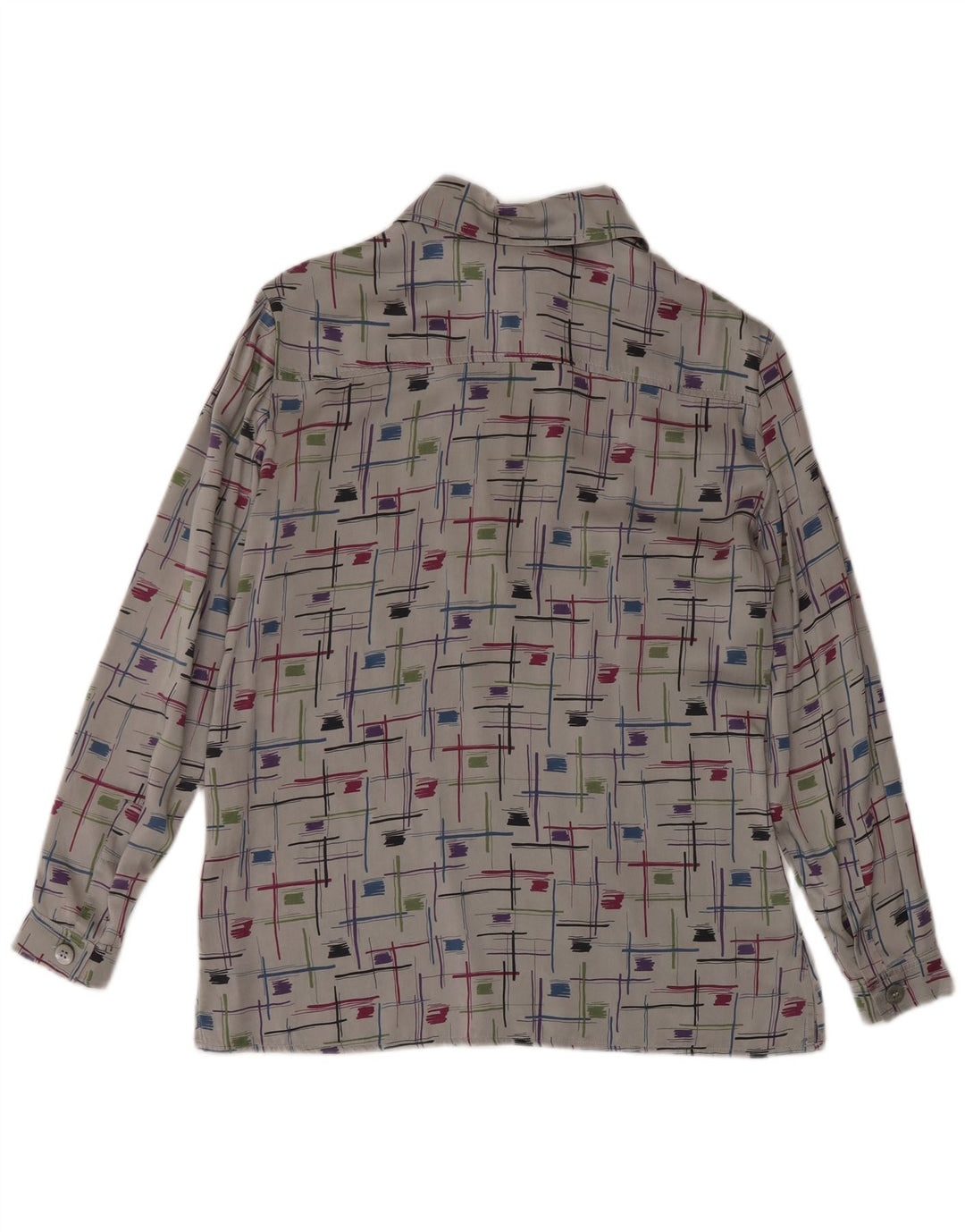 ACCENTO BY MARZOTTO Womens Pullover Shirt UK 10 Small Grey Geometric