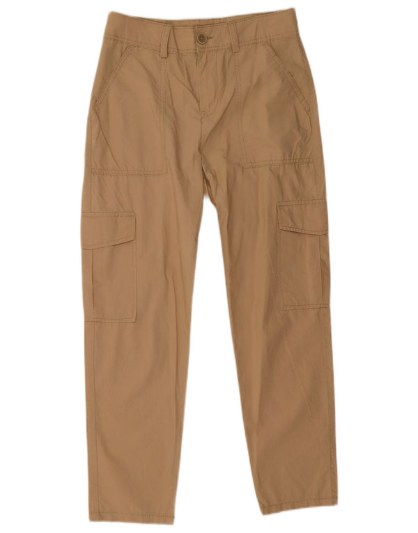 Pantaloni cargo corti da donna Benetton UK 6 XS W28 L25 Cotone beige