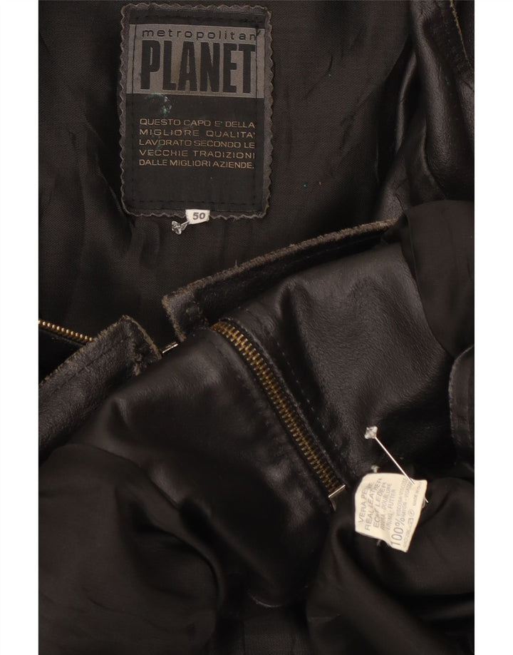 Giacca in pelle da donna Planet IT 50 Large in pelle nera