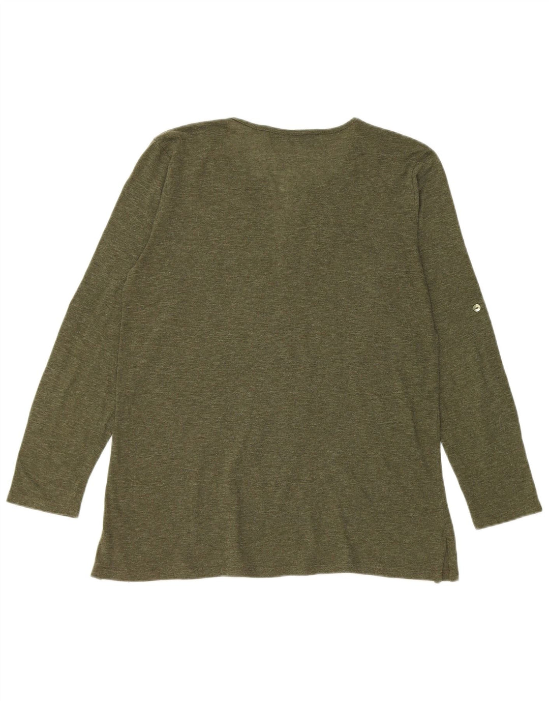 Top Zara da donna a maniche lunghe UK 16 grande verde screziato