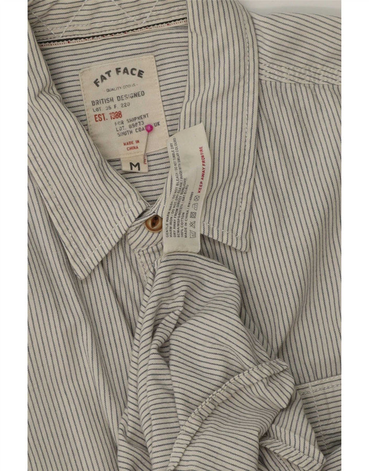 Camicia da uomo Fat Face Cotone gessato bianco medio