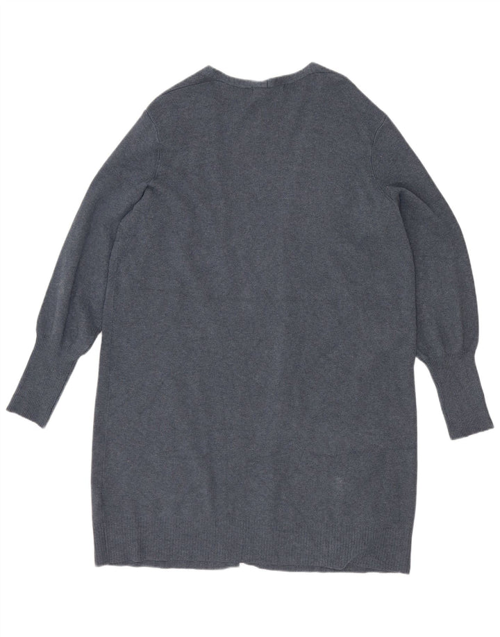 Maglione cardigan aperto lungo da donna Marks & Spencer UK 14 grande blu
