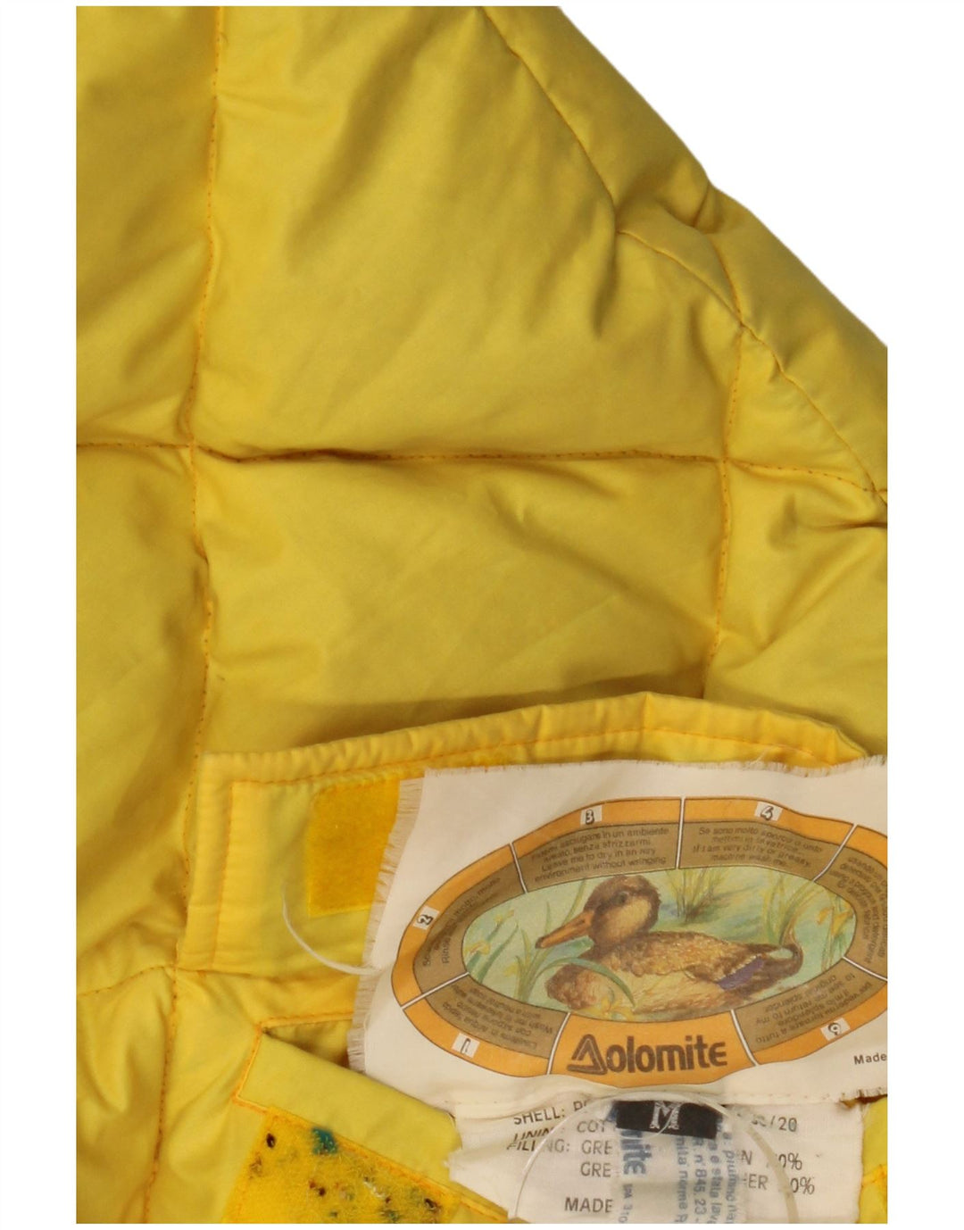 Giacca imbottita reversibile con cappuccio da uomo DOLOMITE UK 38 giallo medio