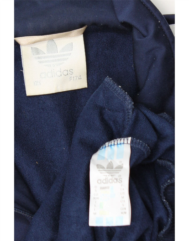 Giacca da ginnastica grafica da uomo Adidas UK 38/40 media blu navy