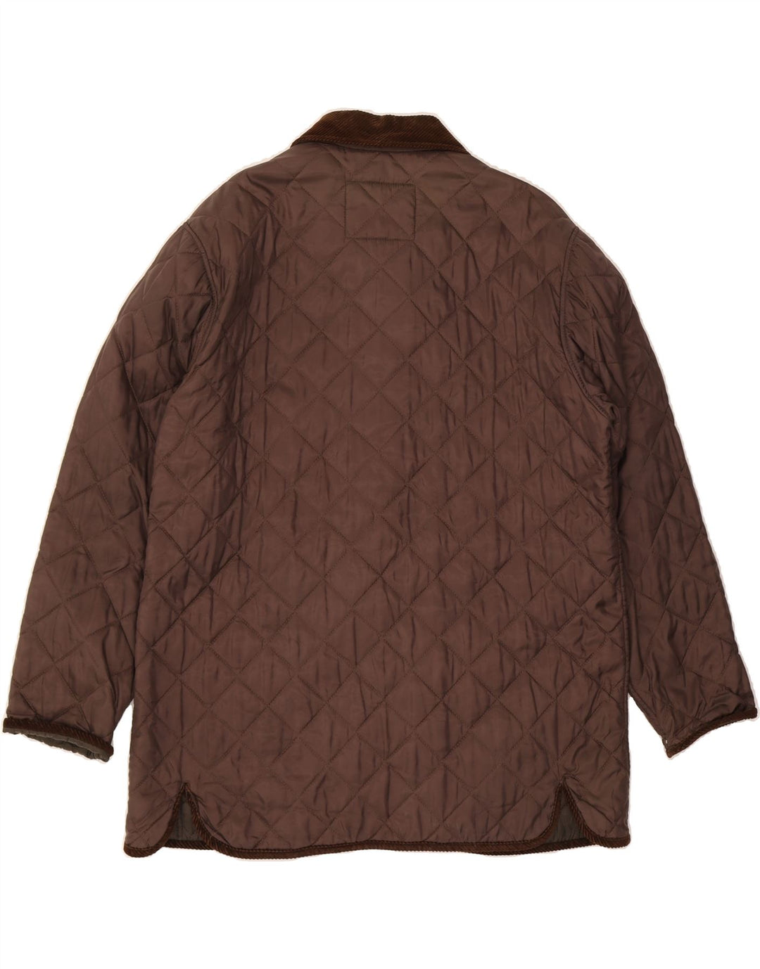 VINTAGE Mens Quilted Jacket UK 42 XL Brown Cotton Vintage Vintage and Second-Hand Vintage from Messina Hembry 