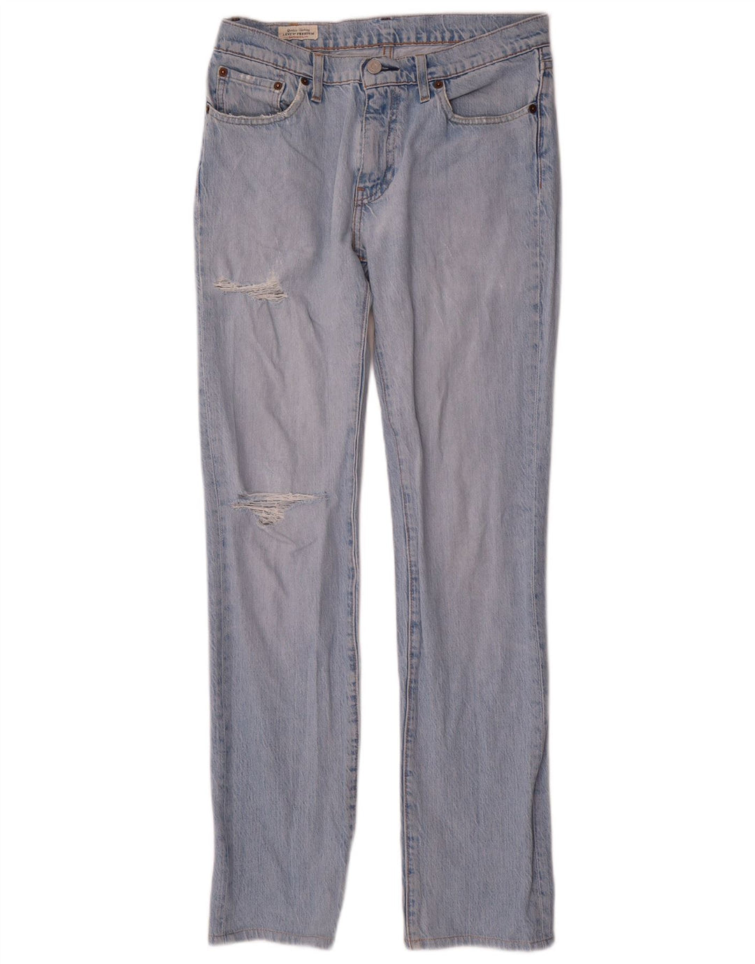 Jeans Levi's Uomo 511 Slim Distressed W30 L34 Cotone Blu