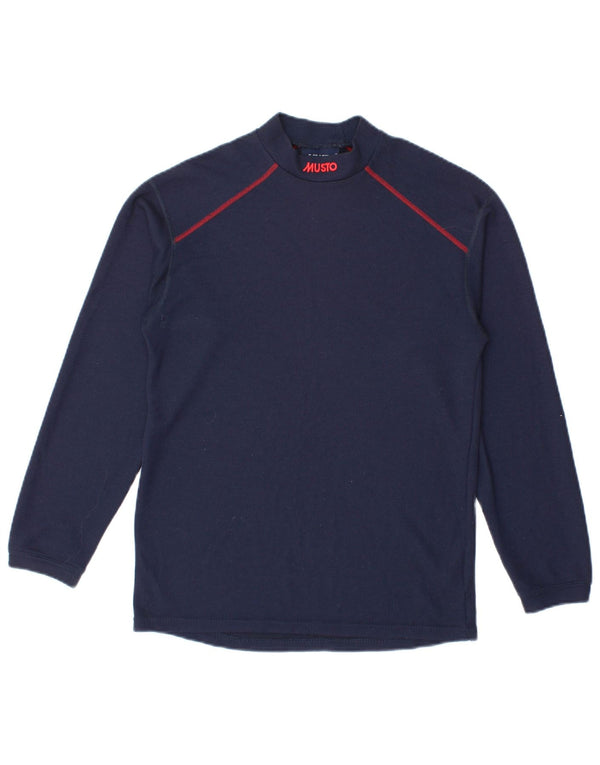 Musto Boys Top Long Sleeve 12-13 Years Large Navy Blue