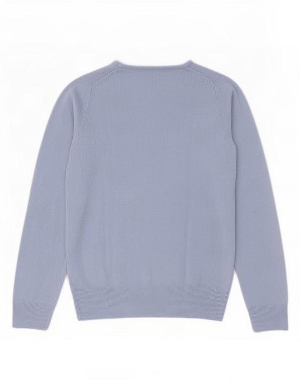 Maglione maglione girocollo da donna Marks & Spencer UK 8 piccolo acrilico blu