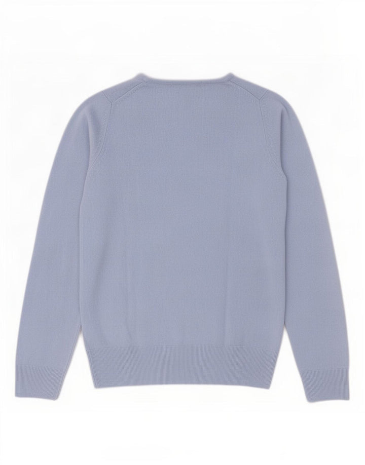Maglione maglione girocollo da donna Marks & Spencer UK 8 piccolo acrilico blu