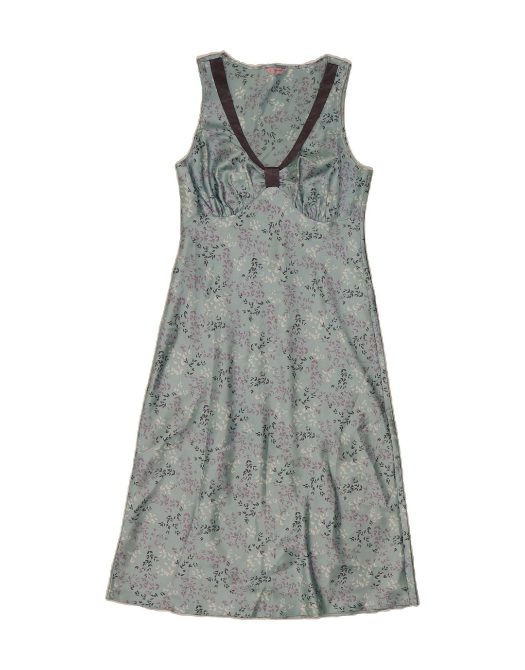 MARKS & SPENCER Womens Sleeveless Maxi Dress UK 12 Medium Blue Floral Vintage Marks & Spencer and Second-Hand Marks & Spencer from Messina Hembry 