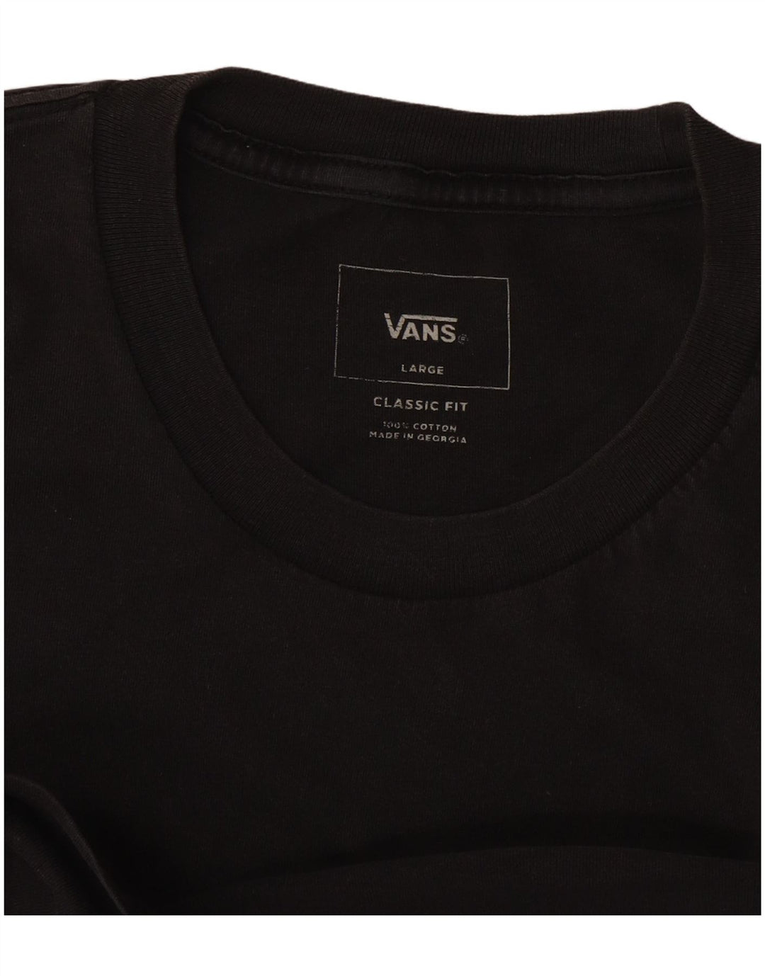 T-shirt da uomo Vans Classic Fit, taglia grande, in cotone nero