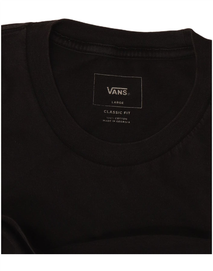 T-shirt da uomo Vans Classic Fit, taglia grande, in cotone nero