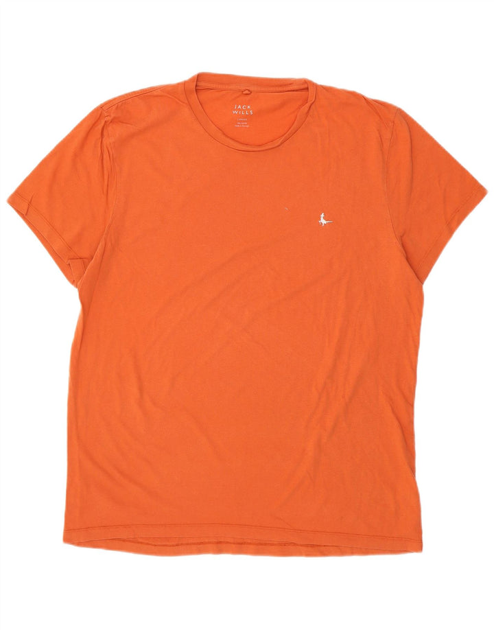 JACK WILLS T-shirt da uomo Top Large in cotone arancione