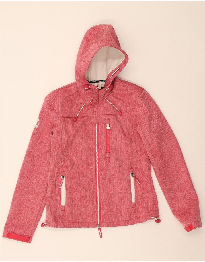 Giacca a vento con cappuccio Windtrekker da donna SUPERDRY UK 10 piccola rossa