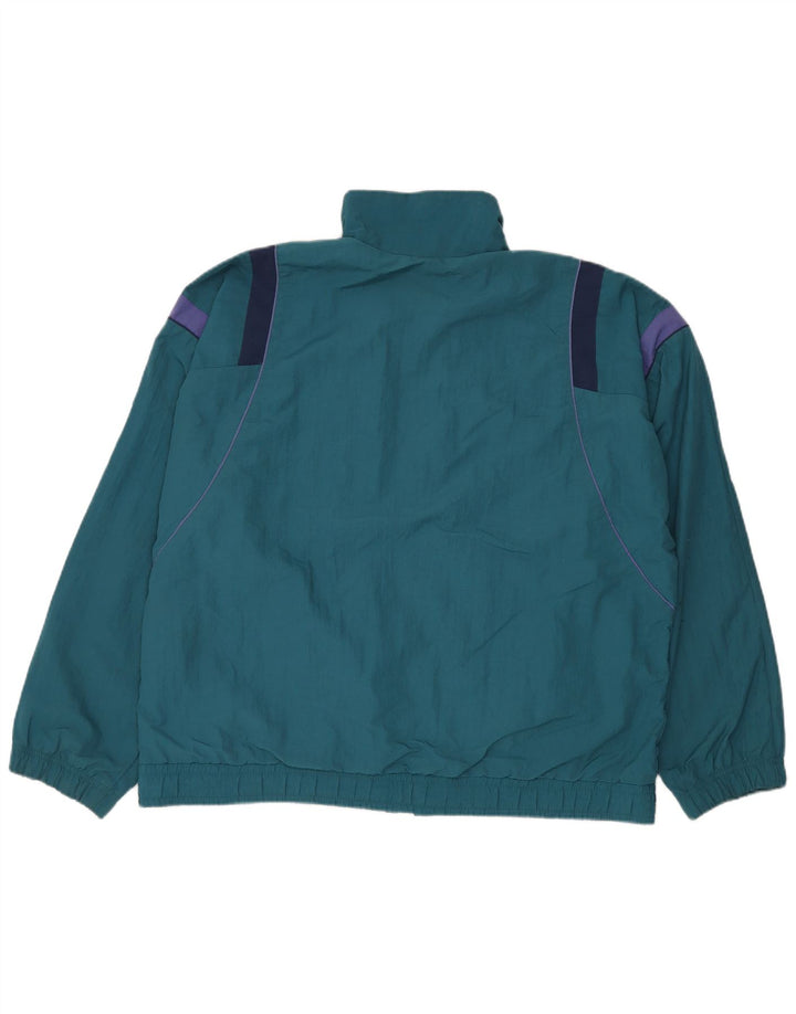 Giacca da tuta da uomo vintage vestibilità ampia, grande color block blu