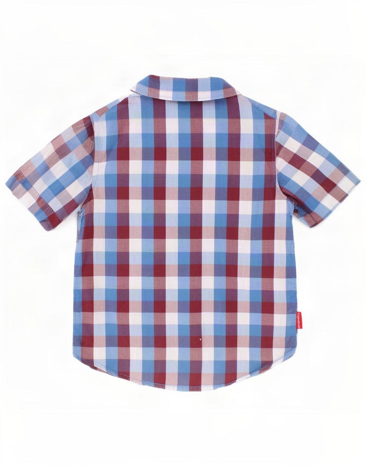 Camicia a maniche corte da bambino Wrangler 2-3 anni in cotone a quadretti multicolore