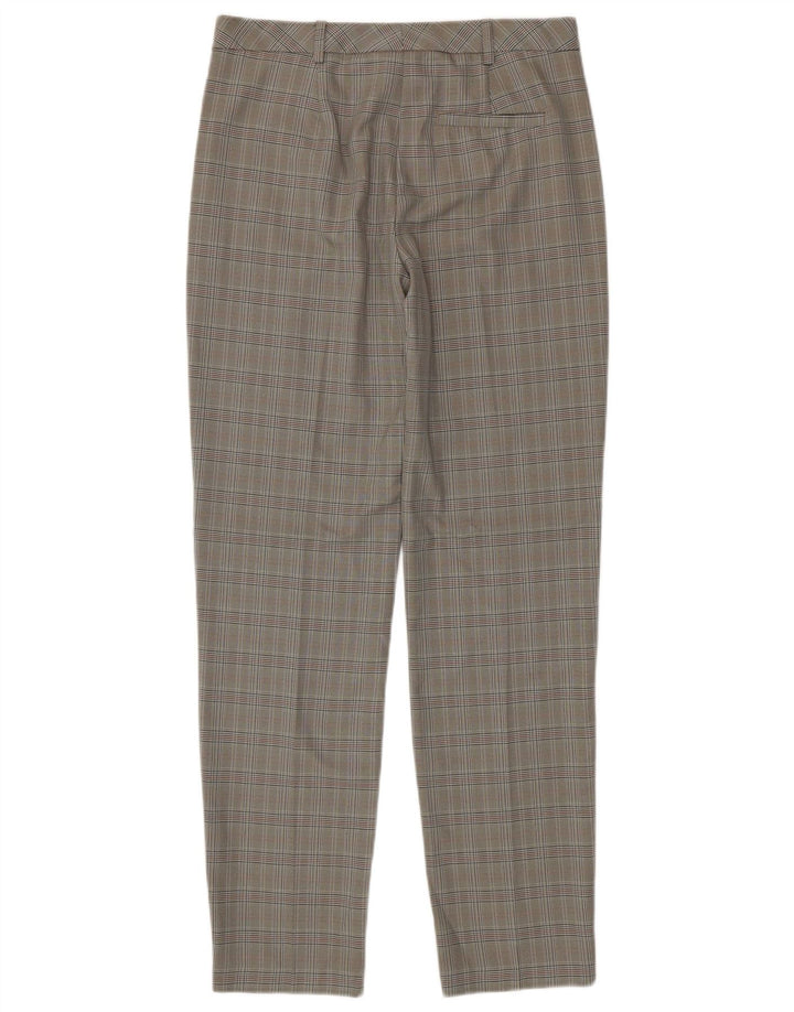 Pantaloni chino da donna Marks & Spencer UK 12 medi W32 L33 pied de poule grigio