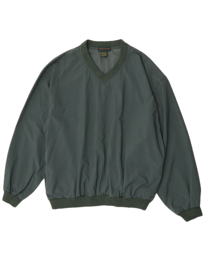 Tuta da uomo pullover Izod Top grande in nylon verde