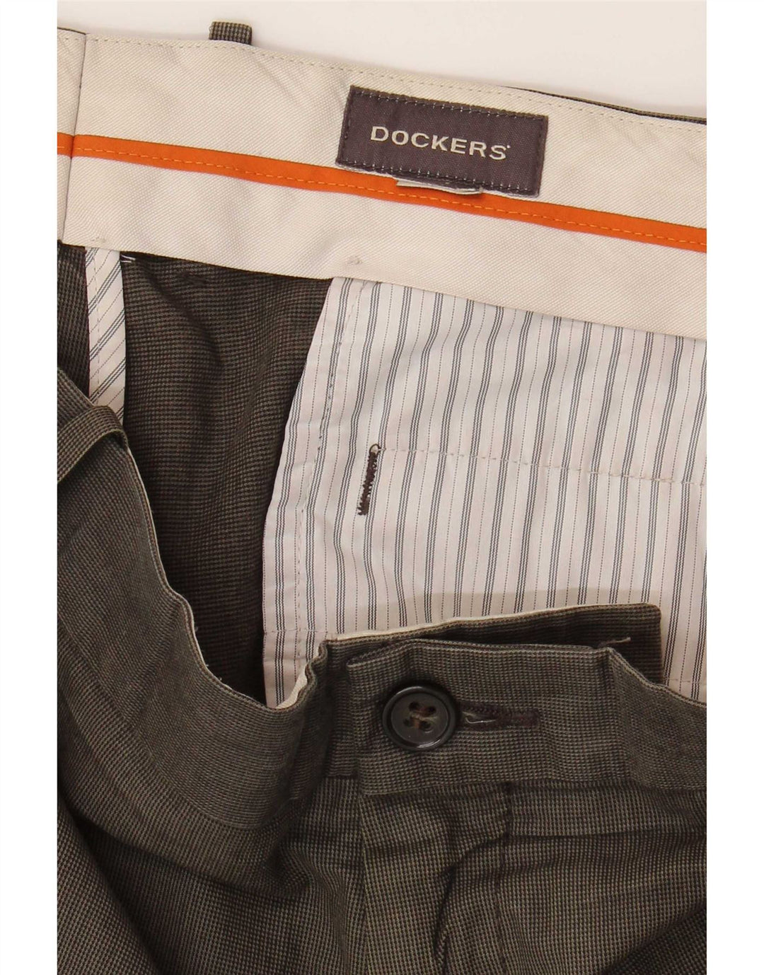 Pantaloni chino dritti da uomo Dockers W34 L28 a quadri kaki