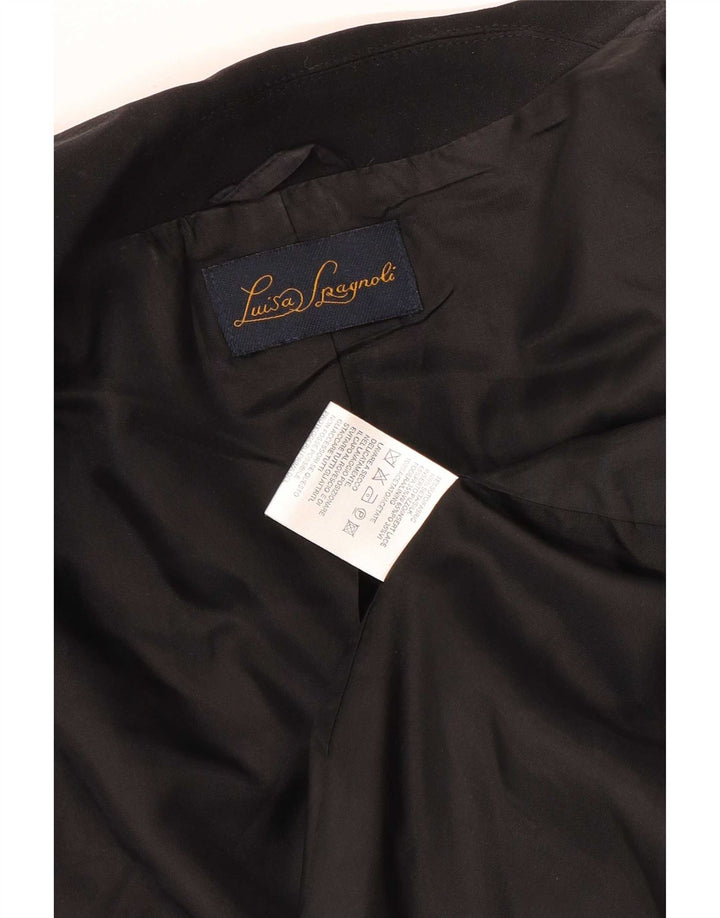 Giacca blazer da donna Luisa Spagnoli UK 18 XL seta nera