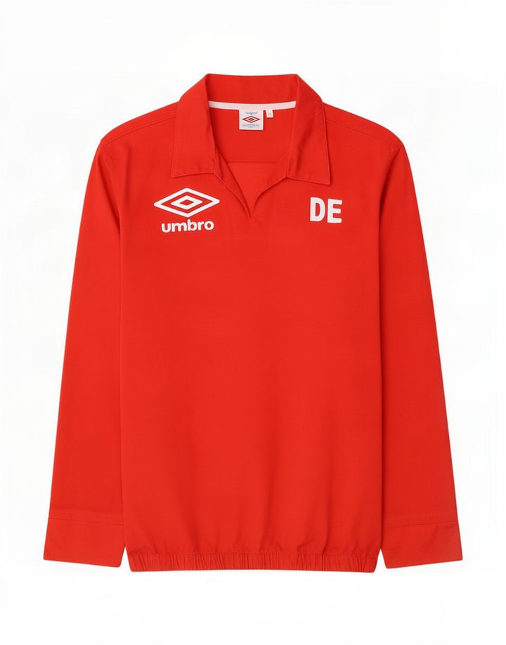 Umbro Giacca da uomo con grafica pullover grafica grande giacca in cotone rosso
