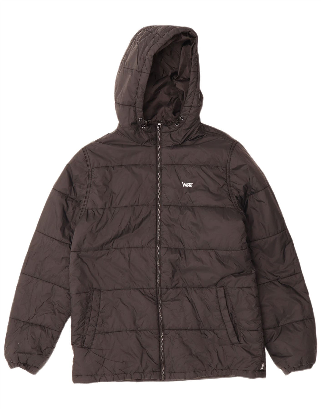 Giacca imbottita con cappuccio da uomo VANS UK 36 piccola in nylon nero