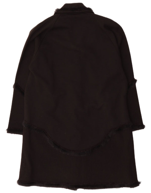 Cappotto vintage da donna in maglia UK 16 grande classico nero