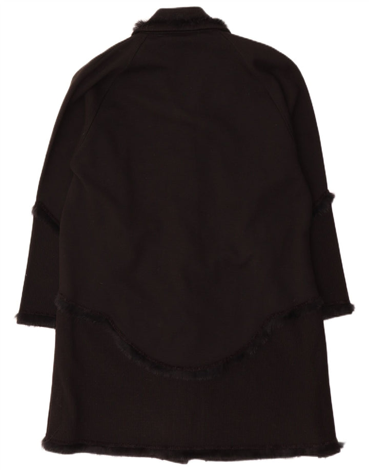 Cappotto vintage da donna in maglia UK 16 grande classico nero
