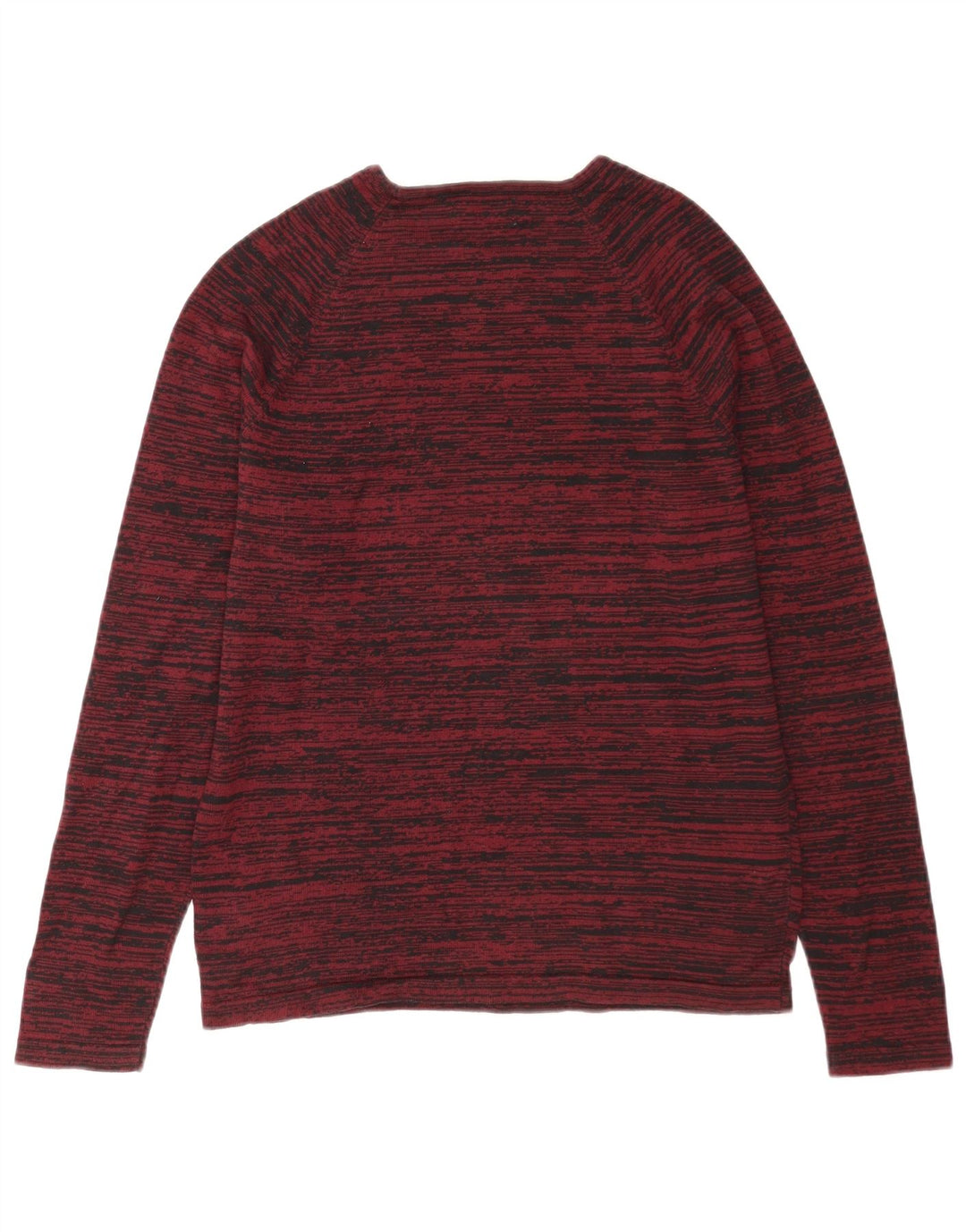 Maglione maglione girocollo da uomo Jack & Jones a righe bordeaux medie