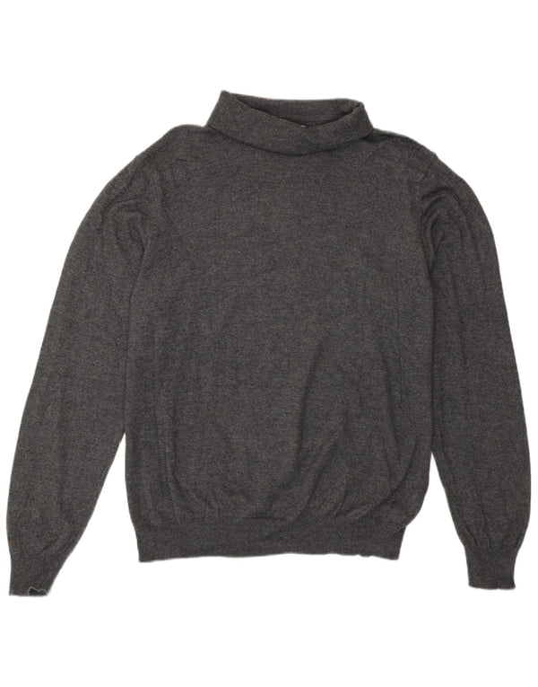 Maglione maglione a collo alto da donna Marks & Spencer UK 14 grande grigio