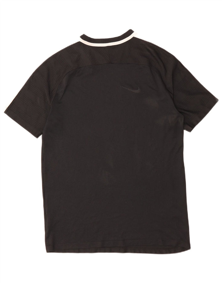 T-shirt da uomo Nike Top Large nera in poliestere color block, sportiva
