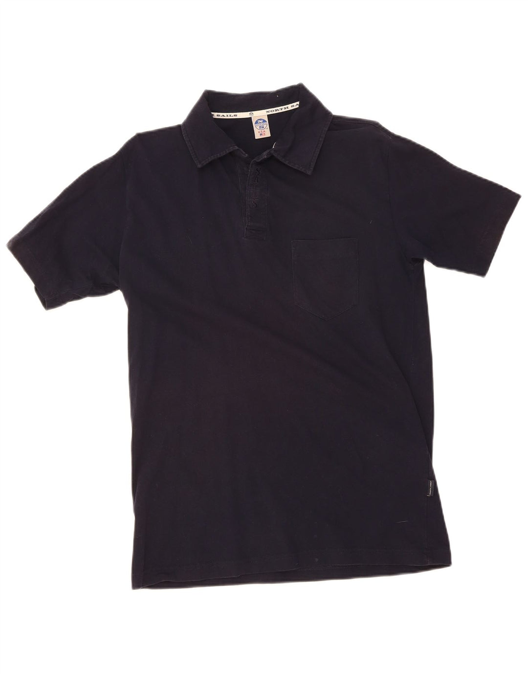NORTH SAILS Mens Polo Shirt Medium Navy Blue Cotton