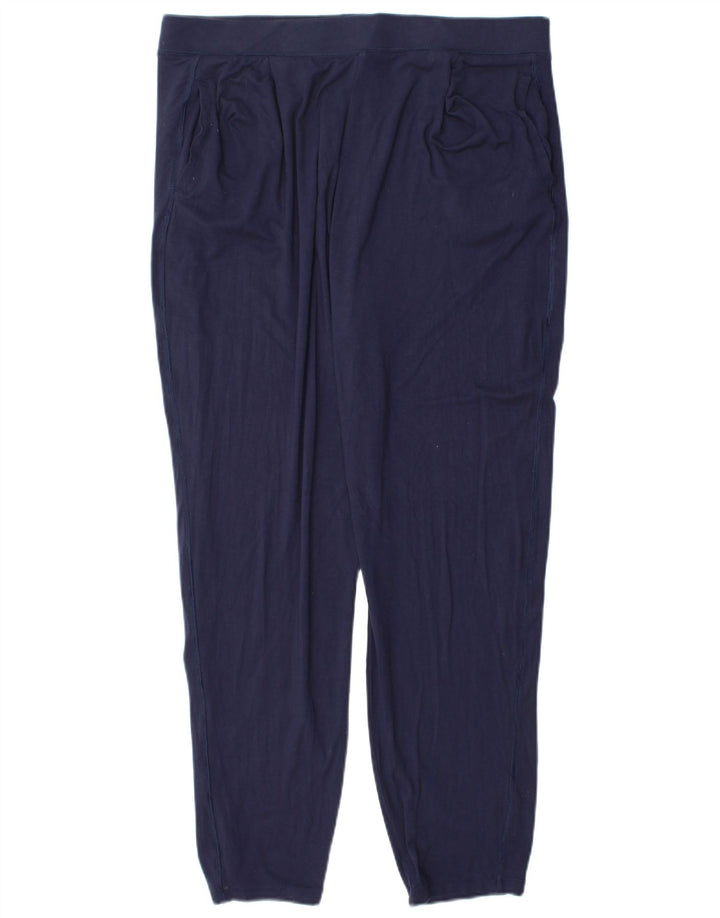 Pantaloni da tuta da donna Marks & Spencer UK 16 Large in viscosa blu navy