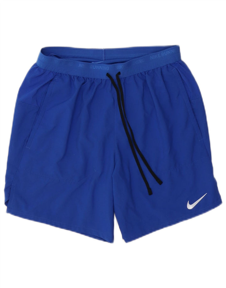 Pantaloncini sportivi Nike Dri Fit Graphic da uomo piccoli in poliestere blu