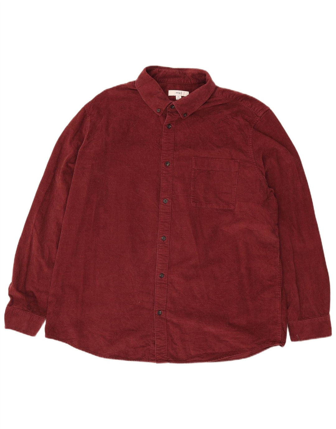 Camicia da uomo Marks & Spencer 2XL cotone bordeaux