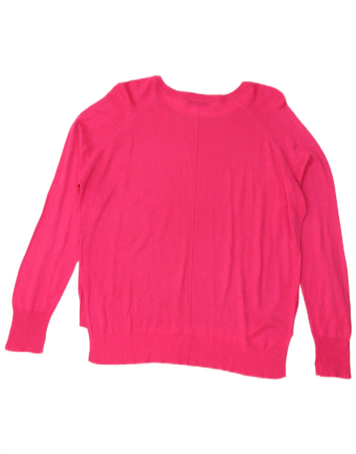 Maglione maglione oversize con scollo a barca da donna Zara UK 14 Rosa medio