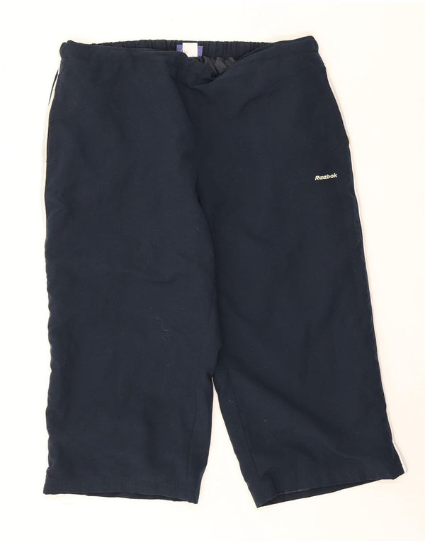 Pantaloncini sportivi Reebok da donna Bermuda UK 20 2XL poliestere blu navy