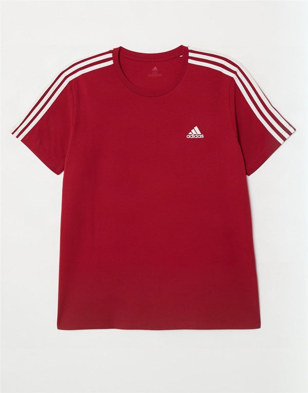 T-shirt da uomo Adidas Top 2XL Borgogna in cotone