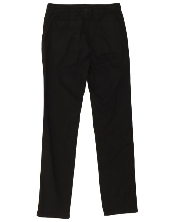 Pantaloni casual dritti da uomo Marks & Spencer piccoli W30 L32 cotone nero