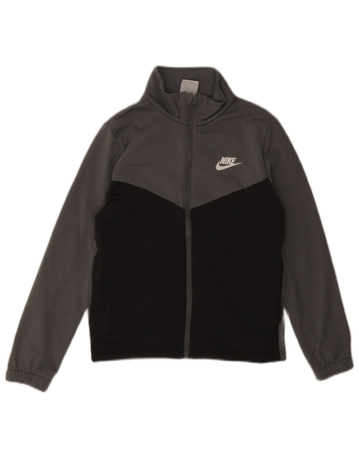 Giacca da ginnastica grafica da ragazzo Nike 10-11 anni Colorblock grigio medio