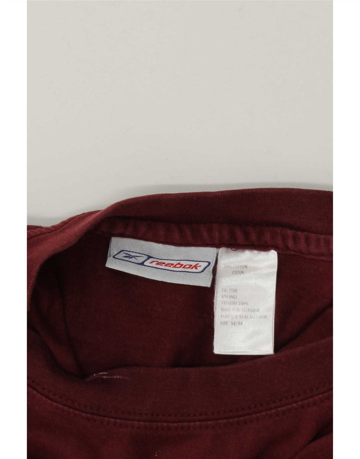 T-shirt Reebok da uomo Top Large in cotone bordeaux