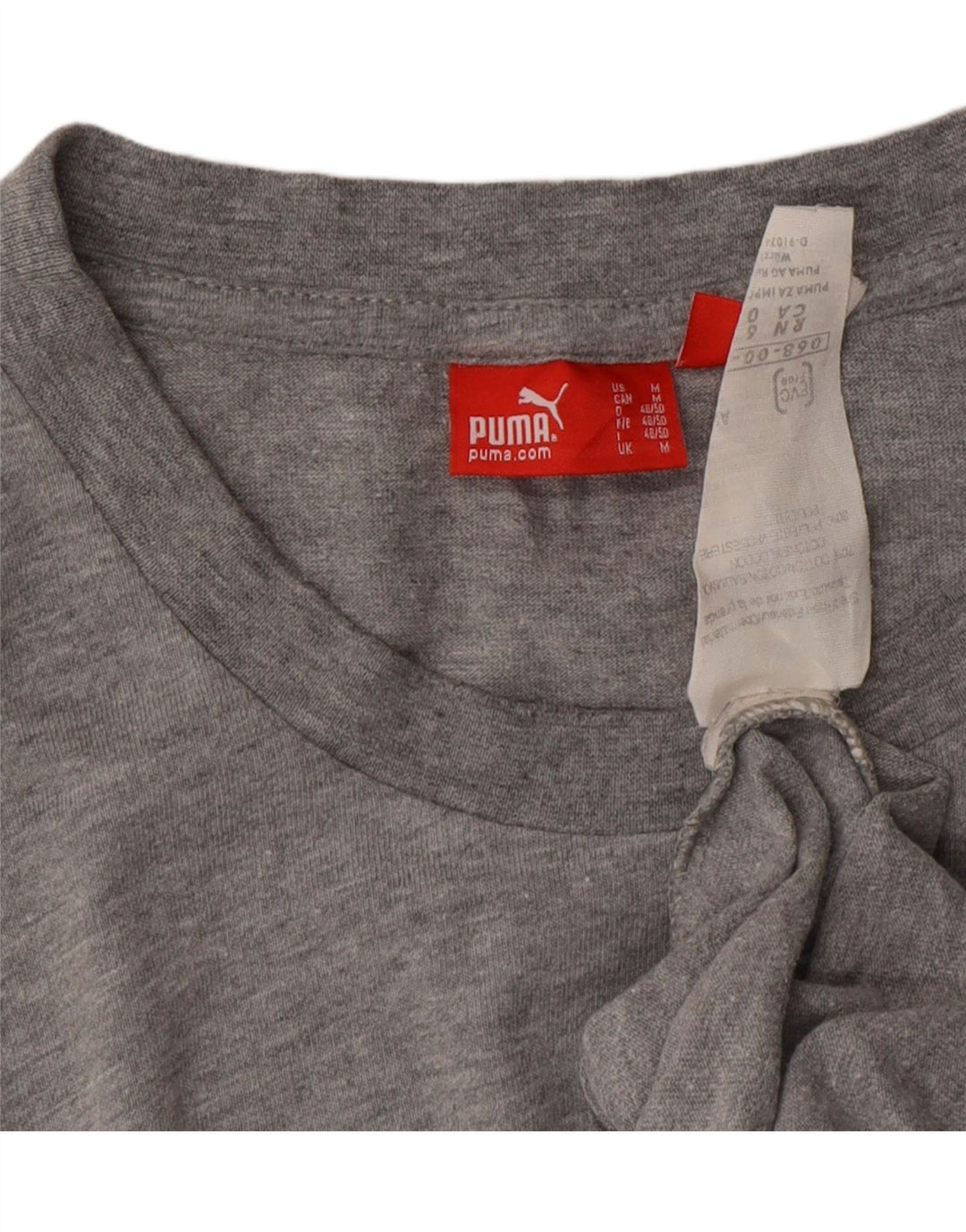 PUMA Mens Graphic T-Shirt Top Medium Grey Cotton Vintage Puma and Second-Hand Puma from Messina Hembry 