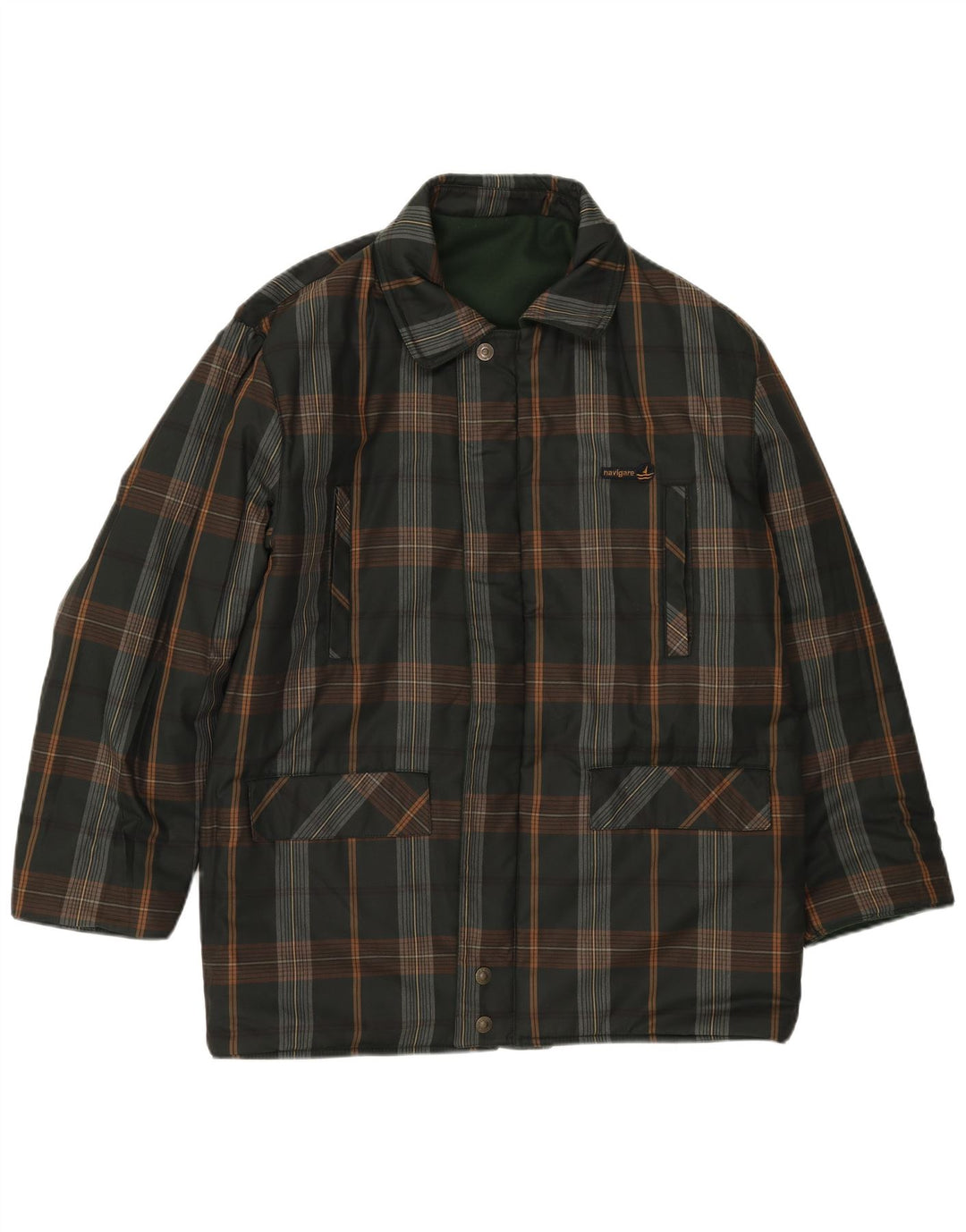 Giacca reversibile da uomo Navigare UK 38 lana verde medio