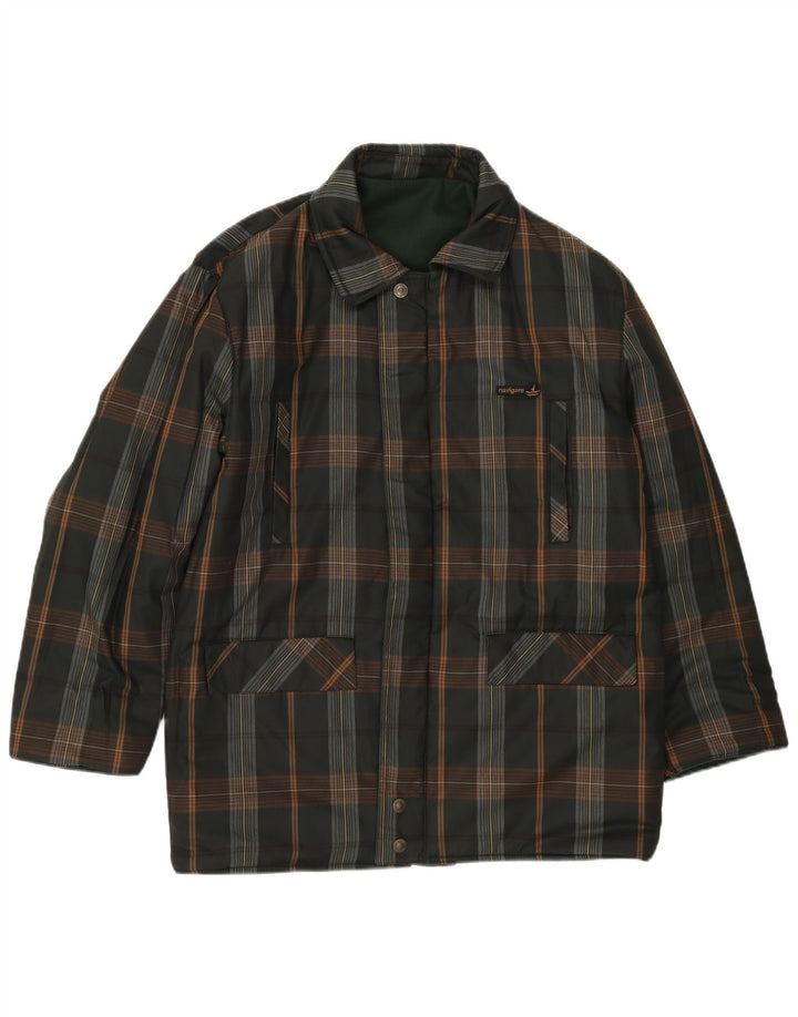 Giacca reversibile da uomo Navigare UK 38 lana verde medio