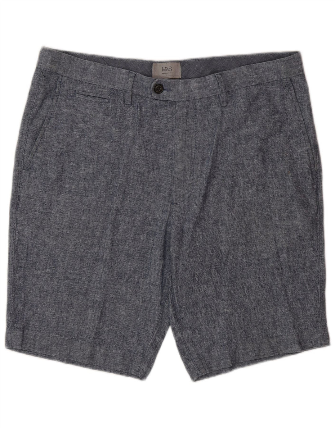 Pantaloncini chino da uomo Marks & Spencer W34 grande lino blu