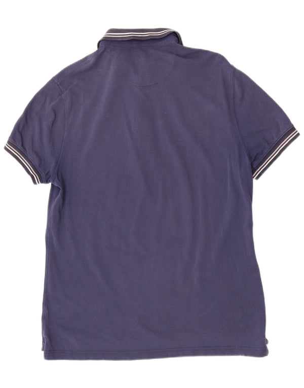 Polo da uomo a maniche corte, vestibilità regolare, Massimo Dutti, grande, blu navy